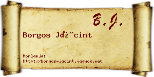 Borgos Jácint névjegykártya